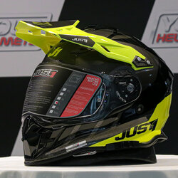 หมวกันน็อค JUST1 HELMETS รุ่น J34 PRO OUTERSPACE BLACK TITANIUM YELLOW FLUO