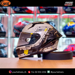 หมวกกันน็อค CYRIL HELMETS รุ่น R1 MODEL 705 GRAPHIC BLACK SILVER