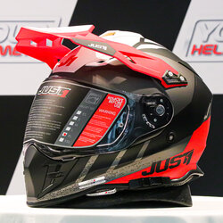 หมวกันน็อคJUST1 HELMETS รุ่น J34 PRO OUTERSPACE BLACK RED WHITE MATT
