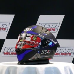 หมวกกันน็อค KYT HELMETS รุ่น R2R PRO LED MATT BLACK/BLUE