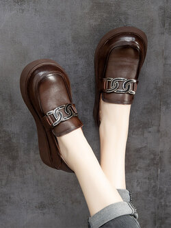 รองเท้าเท้าหนังวินเทจ 35 36 37 38 39 40