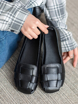 รองเท้าเท้าหนังวินเทจ 35 36 37 38 39 40