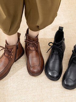 รองเท้าเท้าหนังวินเทจ 35 36 37 38 39 40