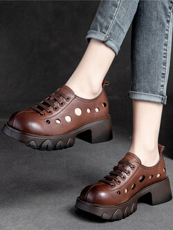 รองเท้าเท้าหนังวินเทจ 35 36 37 38 39 40