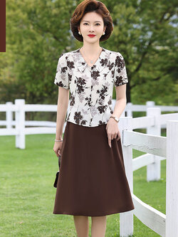 เสื้อผ้าผู้สูงอายุหญิง แฟชั่น เสื้อผ้าผู้หญิงวัย 60 มีขนาด XL-4XL