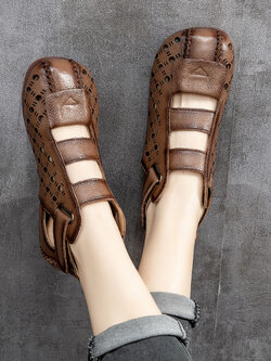 รองเท้าเท้าหนังวินเทจ 35 36 37 38 39 40