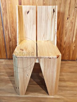 เก้าอี้ไม้สน 8 เหลี่ยม