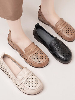 รองเท้าเท้าหนังวินเทจ 35 36 37 38 39 40