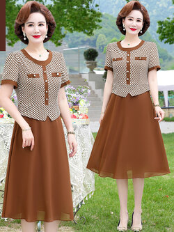 เสื้อผ้าผู้สูงอายุหญิง แฟชั่น เสื้อผ้าผู้หญิงวัย 60 มีขนาด XL-4XL