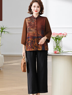 เสื้อผ้าผู้สูงอายุหญิง แฟชั่น เสื้อผ้าผู้หญิงวัย 60 มีขนาด XL-4XL