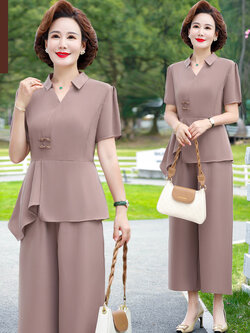 เสื้อผ้าผู้สูงอายุหญิง แฟชั่น เสื้อผ้าผู้หญิงวัย 60 มีขนาด XL-4XL