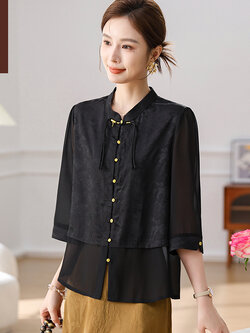 เสื้อผ้าผู้สูงอายุหญิง แฟชั่น เสื้อผ้าผู้หญิงวัย 60 มีขนาด XL-4XL