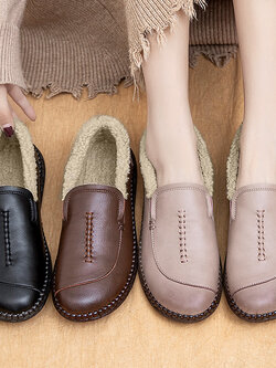 รองเท้าเท้าหนังวินเทจ 35 36 37 38 39 40