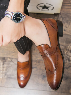 รองเท้าหนังผู้ชาย มีไซส์39-44 รองเท้าโลฟเฟอร์ชาย Slip-On Shoes มีขนาด39-44