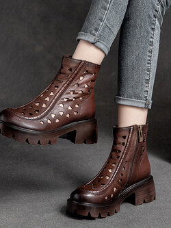 รองเท้าเท้าหนังวินเทจ 35 36 37 38 39 40