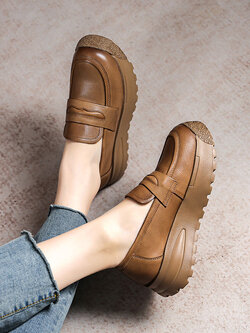 รองเท้าเท้าหนังวินเทจ 35 36 37 38 39 40