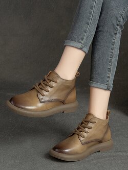 รองเท้าเท้าหนังวินเทจ 35 36 37 38 39 40