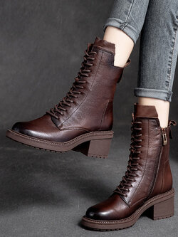 รองเท้าเท้าหนังวินเทจ 35 36 37 38 39 40