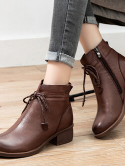 รองเท้าเท้าหนังวินเทจ 35 36 37 38 39 40