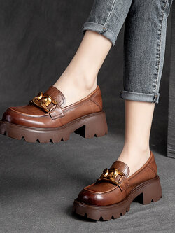 รองเท้าเท้าหนังวินเทจ 35 36 37 38 39 40