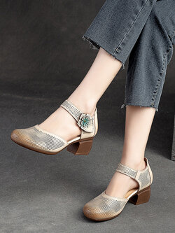 รองเท้าเท้าหนังวินเทจ 35 36 37 38 39 40