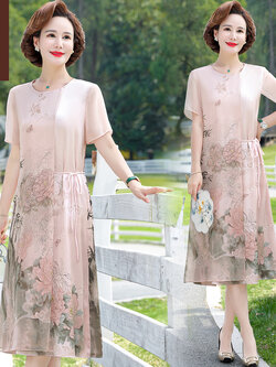 เสื้อผ้าผู้สูงอายุหญิง แฟชั่น เสื้อผ้าผู้หญิงวัย 60 มีขนาด XL-4XL