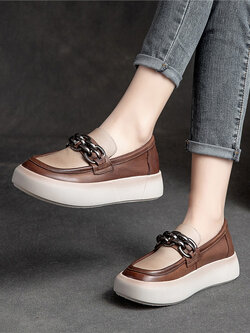 รองเท้าเท้าหนังวินเทจ 35 36 37 38 39 40