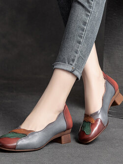 รองเท้าเท้าหนังวินเทจ 35 36 37 38 39 40