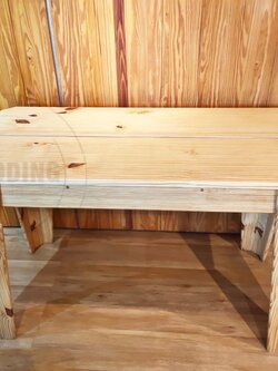 363 โต๊ะไม้สนขนาด 60x120cm.