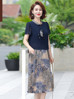 เสื้อผ้าผู้สูงอายุหญิง แฟชั่น เสื้อผ้าผู้หญิงวัย 60 มีขนาด XL-4XL