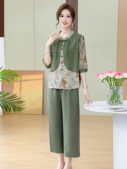 เสื้อผ้าผู้สูงอายุหญิง แฟชั่น เสื้อผ้าผู้หญิงวัย 60 มีขนาด XL-4XL