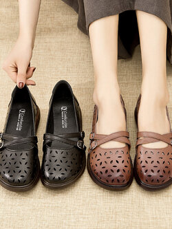 รองเท้าเท้าหนังวินเทจ 35 36 37 38 39 40