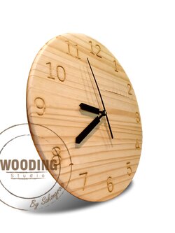 นาฬิกาไม้สนขนาด 40X40 ซม.
