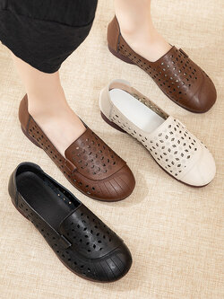 รองเท้าเท้าหนังวินเทจ 35 36 37 38 39 40