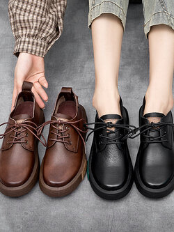 รองเท้าเท้าหนังวินเทจ 35 36 37 38 39 40