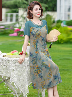 เสื้อผ้าผู้สูงอายุหญิง แฟชั่น เสื้อผ้าผู้หญิงวัย 60 มีขนาด XL-4XL