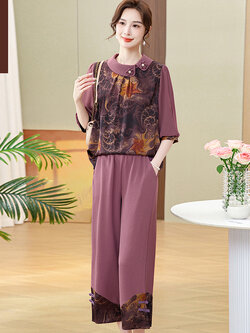 เสื้อผ้าผู้สูงอายุหญิง แฟชั่น เสื้อผ้าผู้หญิงวัย 60 มีขนาด XL-4XL