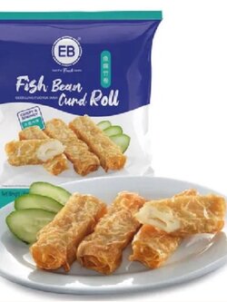 EB Fish bean curd roll 1KG/PACK ฟองเต้าหู้ปลาม้วน