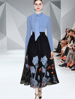 ชุดเดรสยาวสวยๆ ชุดเดรสยาวใส่สบาย ใส่ทำงาน มีขนาดS M L XL 2XL