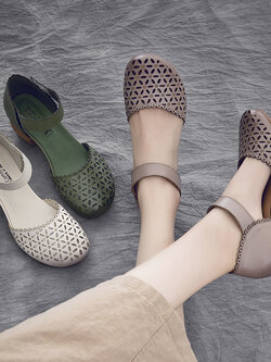 รองเท้าเท้าหนังวินเทจ 35 36 37 38 39 40