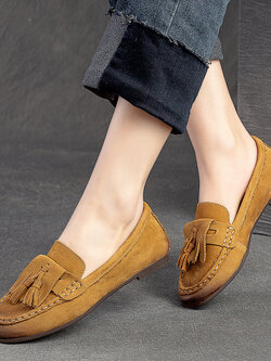 รองเท้าเท้าหนังวินเทจ 35 36 37 38 39 40