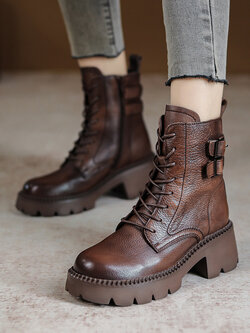 รองเท้าเท้าหนังวินเทจ 35 36 37 38 39 40