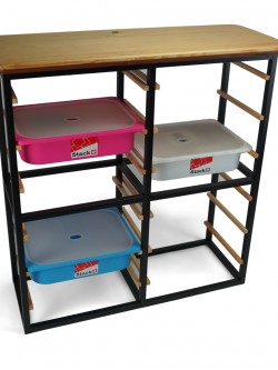 ชั้นเหล็กใส่ถาด Stack (411)