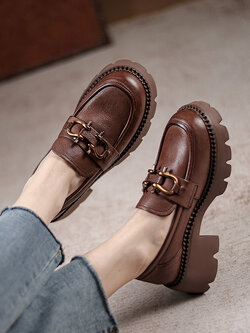 รองเท้าเท้าหนังวินเทจ 35 36 37 38 39 40