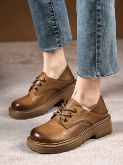 รองเท้าเท้าหนังวินเทจ 35 36 37 38 39 40