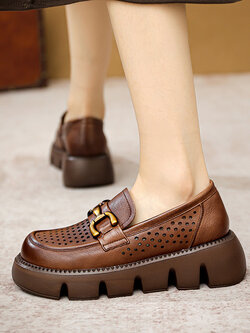 รองเท้าเท้าหนังวินเทจ 35 36 37 38 39 40