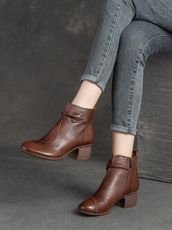 รองเท้าเท้าหนังวินเทจ 35 36 37 38 39 40