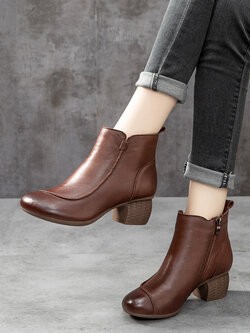 รองเท้าเท้าหนังวินเทจ 35 36 37 38 39 40