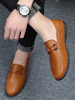 รองเท้าหนังผู้ชาย มีไซส์39-44 รองเท้าโลฟเฟอร์ชาย Slip-On Shoes มีขนาด39-44