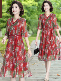 เสื้อผ้าผู้สูงอายุหญิง แฟชั่น เสื้อผ้าผู้หญิงวัย 60 มีขนาด XL-4XL